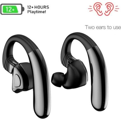 AMTERBEST Q9S-TWS Wireless Bluetooth 5.0 Bluetooth Earphones Hifi Headphones Ear Pods Wireless Headset Ear Hook for Smartphones