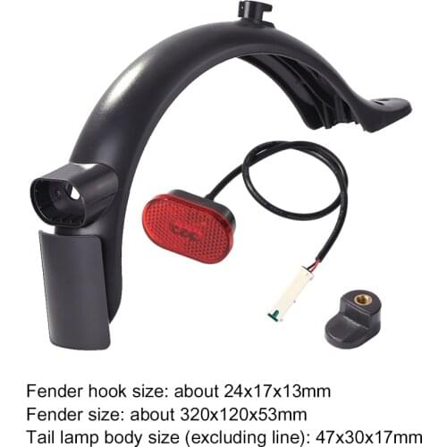 Electric Scooter Rear Mudguard Fender Mud Guard Brake Taillight Set for Xiaomi Scooter M365 PRO 2 Accessories