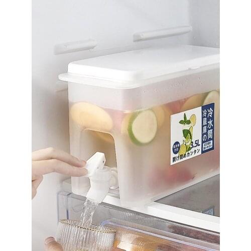 Water Dispenser 3.5L Juice Container With Spigot For Refrigerator Cooling Large Beverage Dispenser For Juice Beer Kitchen