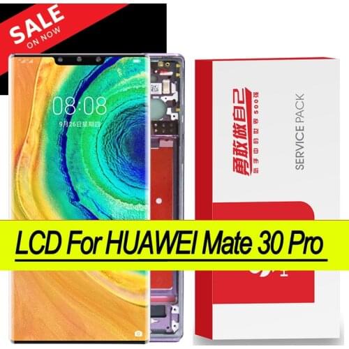 Original 6.53'' Amoled Display with frame for Huawei Mate 30 Pro Display Touch Screen Digitizer Assembly LIO-L29 Repair Parts