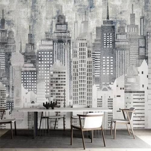 Beibehang custom Photo Nordic Urban Architecture Wallpaper For Bedroom Living Room Sofa TV Background Poster 3D Mural home decor
