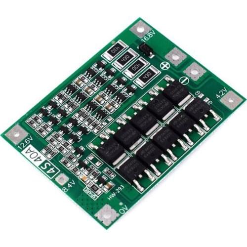 Hw-293 4 String 14.8V 16.8V 18650 Lithium Battery Protection Board With Balanced Startable Drill 40A Current