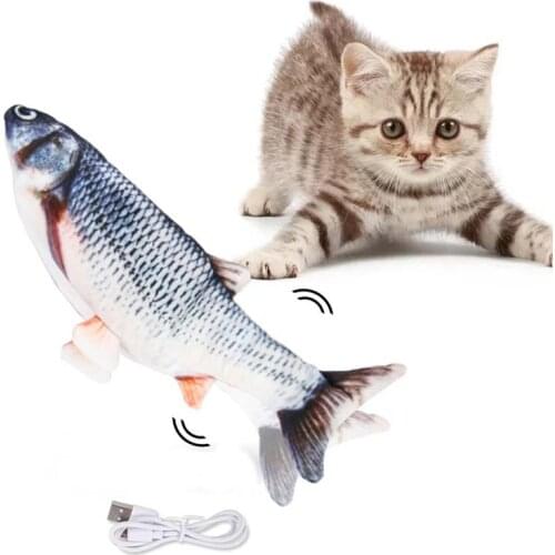 Cat Toy Fish USB Electric Charging Simulation Dancing Jumping Moving Floppy Fish Cat Toy Electronic Fish For Cats pet supplies