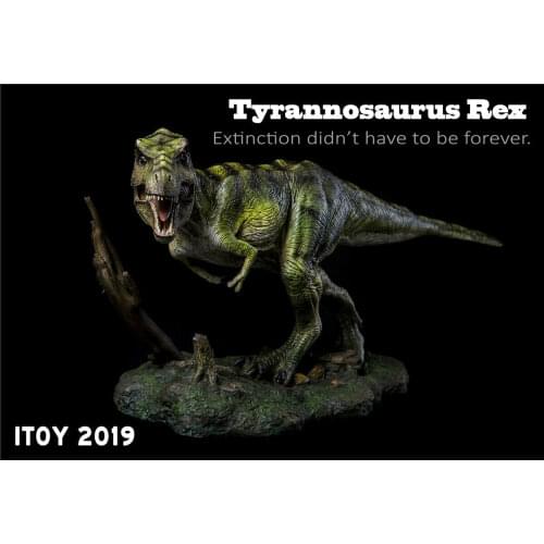 ITOY Green Tyrannosaurus Figure Statue T Rex Dinosaur Model Collector Decor Ornaments Decoration Education Model Kids Gifts