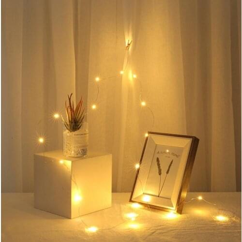 1 Set Exquisite String Light Energy-saving Fine Workmanship Decorative Lamp Metal Battery Operated Curtain Fairy Light for Home