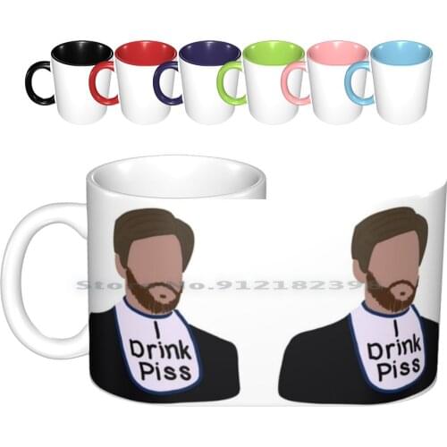 Aunty Donna Piss Drinker Ceramic Mugs Coffee Cups Milk Tea Mug Aunty Donna Comedy Drum Everythings A Drum Funny Creative