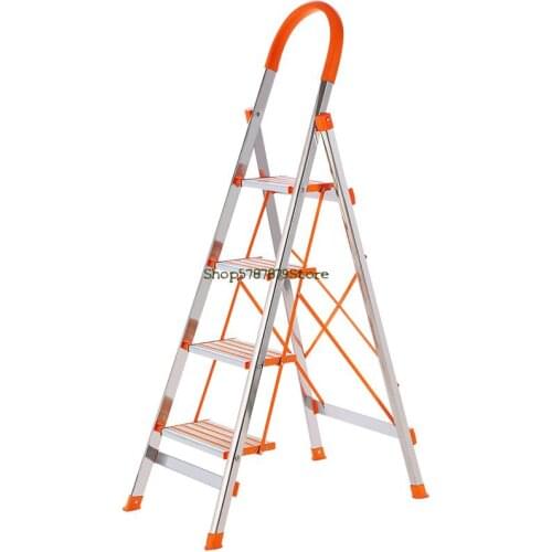 Stainless Steel Household Ladder Folding Indoor Aluminum Alloy Miter Ladder Expansion Project Climbing Four Or Five Step L