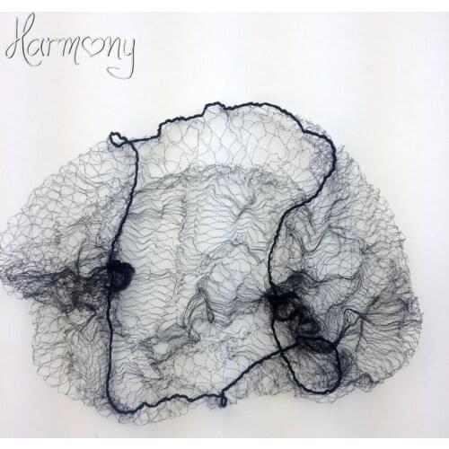 Hot selling wholesale 200 pcs/lot Elastic Nylon Hairnets black color invisible hair nets