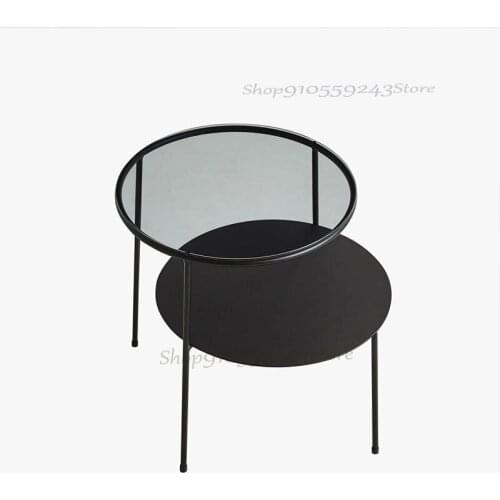 Custom Nordic Ins Small Coffee Table Modern Minimalist Living Room Sofa Side A Few Corners Bedside Table Small Side Table Iron S