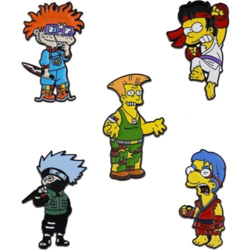 Cartoons Badges Lapel Pins Anime Enamel Brooches For Women Cute Pins Metal Decorative Badges Gothic Brooches Jewelry On Backpack