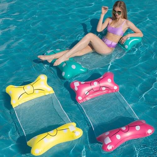 Water Hammock Recliner Inflatable Floating Foldable Swimming Mattress Sea Swimming Ring Pool Party Toy Lounge Bed For Swimming