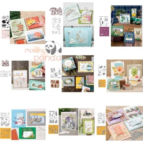 2021 New Flower Metal Cutting Die And Stamp Sets Template For DIY Scrapbooking Decoration Paper Card Embossing Knife Mold Craft