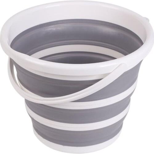 New Folding Bucket PP+TPR Folding Bucket Round Portable Folding Bucket For Fishing Car Wash Mop Bucket