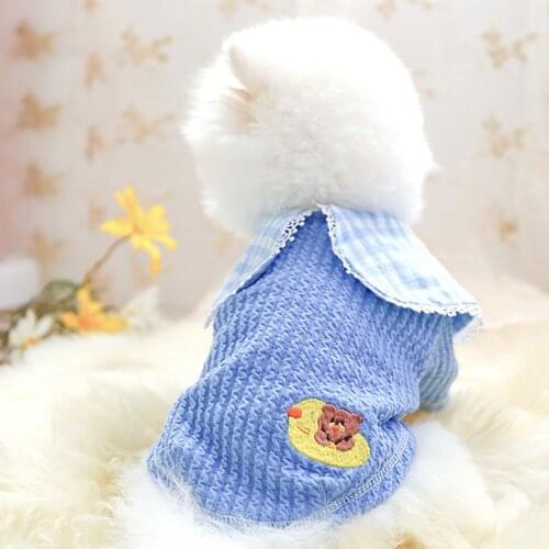 Autumn and winter thin puppy dog spring and autumn clothes Teddy Pomeranian small puppies pet cat sweater