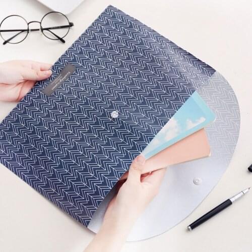 1PC A4 PVC Big Capacity Folder Floral File Bag Document Bag Waterproof Carpeta School Stationery Office Supplies
