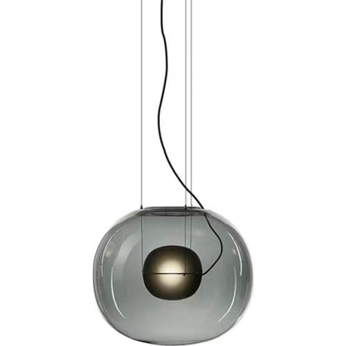 Nordic art glass Tank pendant lights designer soft bedroom restaurant coffee shop ball luxury decorative hanging lamps fixtures