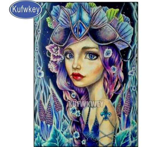 Full Round Diamond art Big Eye Gril drawing Diamond embroidery 5D DIY Diamond setting Home decoration gifts 2022 New