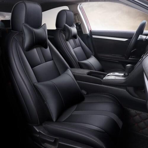 Car Special Seat Covers For Honda Select Civic 2020 2021 Custom Luxury Style Leather seat cushion protective Auto parts goods