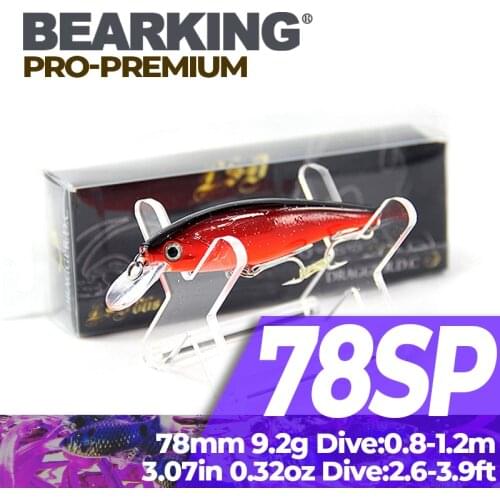 Bearking 2021 Fishing Lure 5PCS Minnow 7.8cm 9.2g Depth 0.8-1.2m Wobbling Minnow Lure Plastic Hard Bait Fishing Wobblers