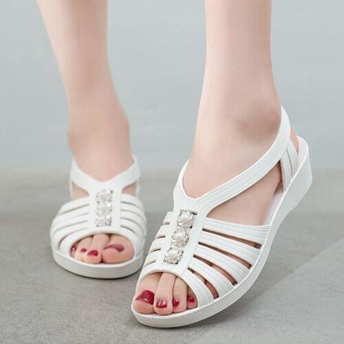 Women Outdoor Sandals Female Shoes Woman Summer Wedge Comfortable Sandals Ladies Slip-on Flat Sandals Women Sandalias