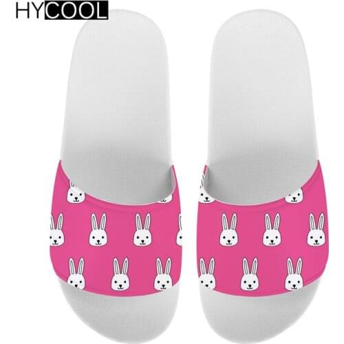 HYCOOL Cartoon Kawaii Rabit Print Slippers for Women Girl‘s Bathroom Childrens Sandals Non-slip Summer Flip Flop 2020