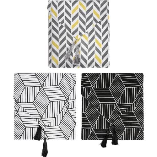 Nordic Style Geometric Pattern Table Runner Modern Simple Linen Tablecloth Decor For Home Christmas Party Wedding