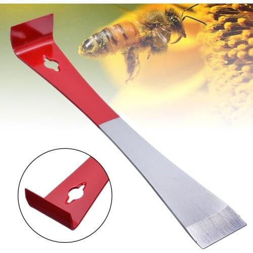 1PC Stainless Steel Hive Scraper Beekeeping Flat Mouth Scraper Hive 40x240mm Tool Scraper Hook Tool For Beekeeper Red