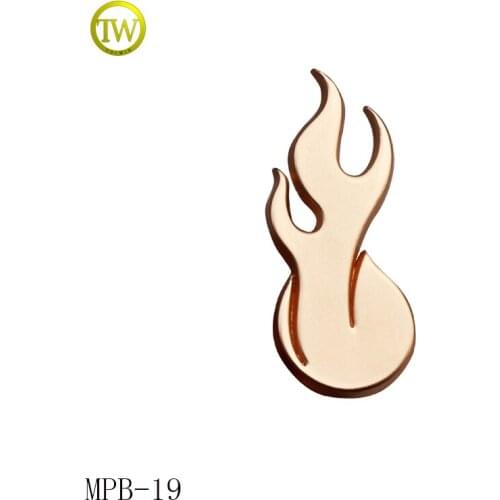 Custom metal misty gold badge clip safety pin for garment