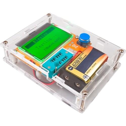 ESR Meter Mega328 Transistor Tester Digital V2.68 ESR-T4 Diode Triode Capacitance MOS/PNP/NPN LCR 12864 LCD Screen Tester