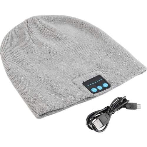 Unisex Smart Wireless Bluetooth Music Winter Warm Knitted Beanie Hat Headphones Cap With Handsfree Earphone