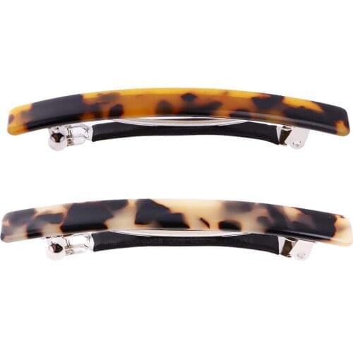 2x Ladies Headwear Leopard Pattern Hair Pin Spring Fastening Pontail Hair Barrettes Clip Banana Ponytail Holder DIY Hairdressing