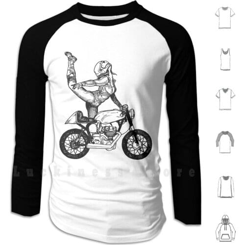 Women Who Ride-Ballerina Hoodies Long Sleeve Motorcycle Women Who Ride Motolady Ballerina Ballet Motoyoga