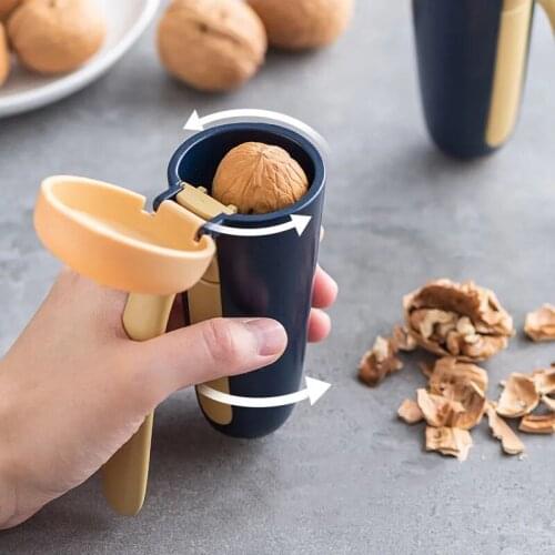 1 PC Portable Nut Cracker Kitchen Gadgets Tool Sheller Walnut Opener Plier Metal Opener Nutcracker Kitchen Accessories