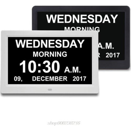 10.1 Inch 1024x600 RGB 9 Languages Digital Clock Calendar with Date Day Reminder J25 21 Dropshipping