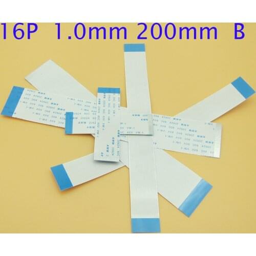 5pcs-100pcs New FFC FPC flat flexible cable 1mm pitch 16 pin 16pin Reverse Length 200mm Width 17mm type B Ribbon Flex Cable