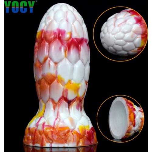 YOCY Huge Anal Butt Plug Sex Toys For Adult Soft Silicone Suction Buttplug Colorful Anal Beads Vaginal Anus Expand Fantasy Toy