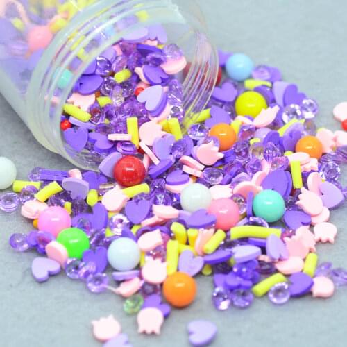 20 Gram Purple Party Color Deco Sprinkles Polymer Clay Mixed Sweets Confetti Shaker Card Making Supplements-Not Edible