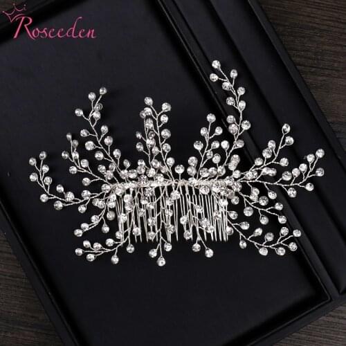 European Fashion Handmade Full Rhinestones Bridal Hair Combs Hair Hairclips Wedding Hair Accessories RE4252