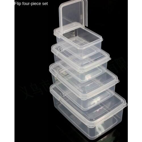 Flip Food Box Flip Fresh Keeping Box Movable Cover Storage Box Flip Plastic Box Food Display Box