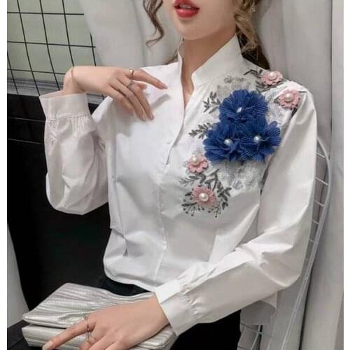 Блузки с вышивкой GLOSVDE China At AliExpress