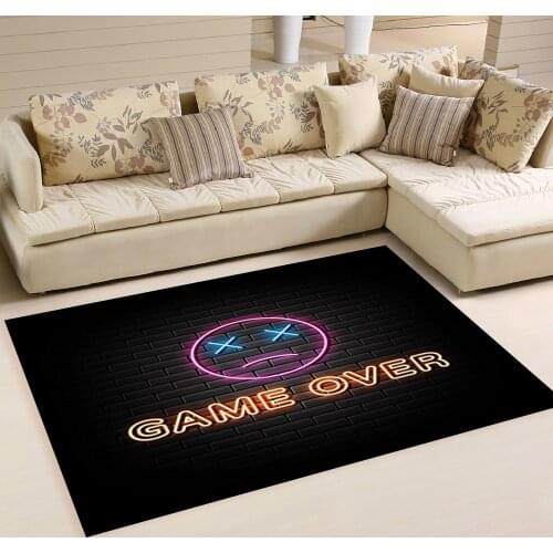 Game Over Pattern Carpet, Awesome Rug, Corridor Carpet, 3d Print Carpet, Kids Room Rugs,Arts Rug,ms0025-28