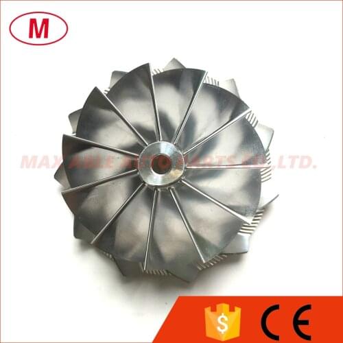K04 50.39/60.00mm 11+0 blades Turbo Billet compressor wheel/Aluminum 2618/Milling wheel for turbocharger Cartridge/CHRA/Core