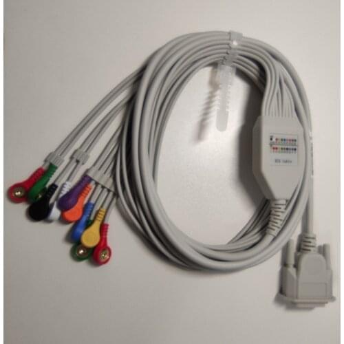 CONTEC EKG Cable 10 Leads Button ECG Cable For ECG 80A/90A ECG 100G/300G/600G/1200G