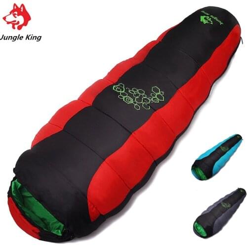 Jungle King CY0901 Mummy Cotton Filling Splicing Double Sleeping Bags Outdoor Camping Hiking Trekking 0.85KG-1.85KG Sleeping Bag