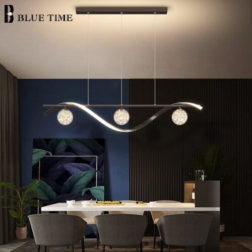 Creativity Modern Pendant Light Home Led Pendant Lamp Black&Gold For Dining Room Kitchen Lustre Livng Room Bedroom Hanging Lamp