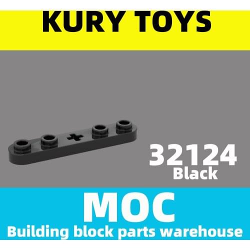 Kury Toys DIY MOC For 32124 100pcs Building block parts For Technic, Plate 1 x 5 with Smooth Ends, 4 Studs and Center Axle Hole