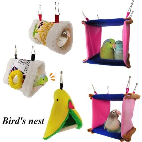 Square Bird Parrot Nest Parrot Little Sun Hammock Bird Nest Warm Thick Triangle Bird Nest Geometric Channel Cylinder Tent New
