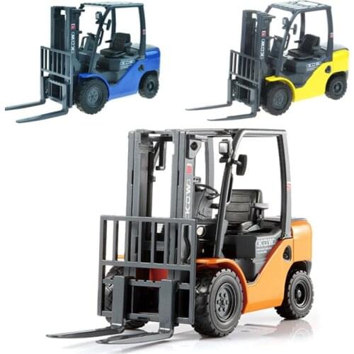1:20 high simulation all alloy car toy engineering light forklift model for children gifts