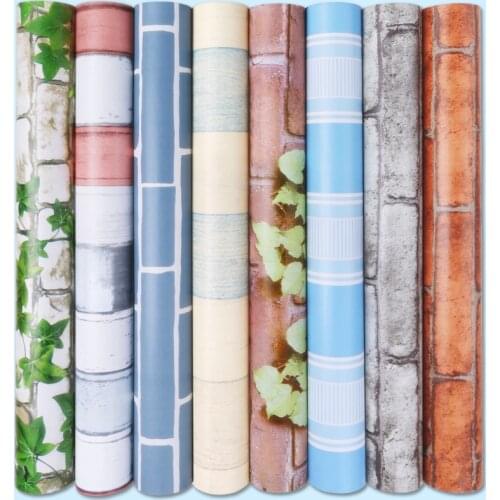 Fashion brick self-adhesive wallpaper student bedroom wallpaper bedroom retro living room furniture wall stickers