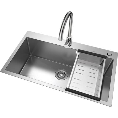 Stainless Steel Kitchen Sinks Single bowel Above or Under Counter Stain Color Kitchen Sinks Vegetable Kitchen Sinks AQ8923